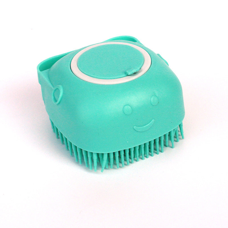 Silicone Dog Bath Massage Gloves Brush Pet Cat Bathroom Cleaning Tool Comb Brush For Dog Can Pour Shampoo Dog