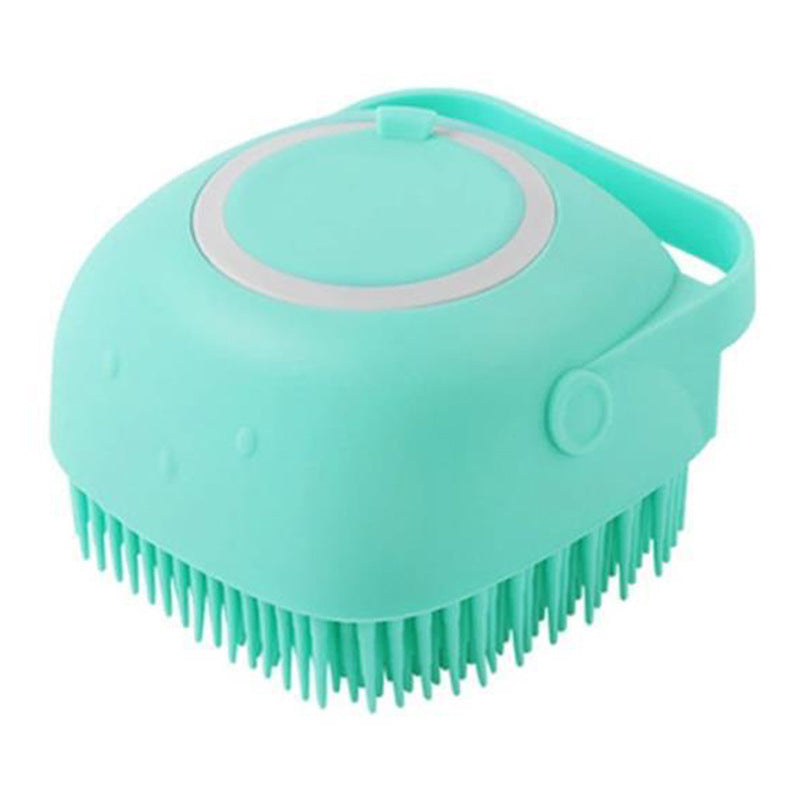 Silicone Dog Bath Massage Gloves Brush Pet Cat Bathroom Cleaning Tool Comb Brush For Dog Can Pour Shampoo Dog