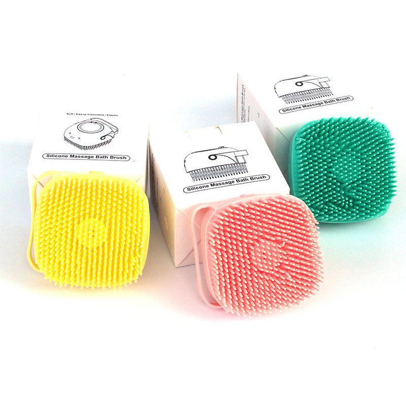 Silicone Dog Bath Massage Gloves Brush Pet Cat Bathroom Cleaning Tool Comb Brush For Dog Can Pour Shampoo Dog