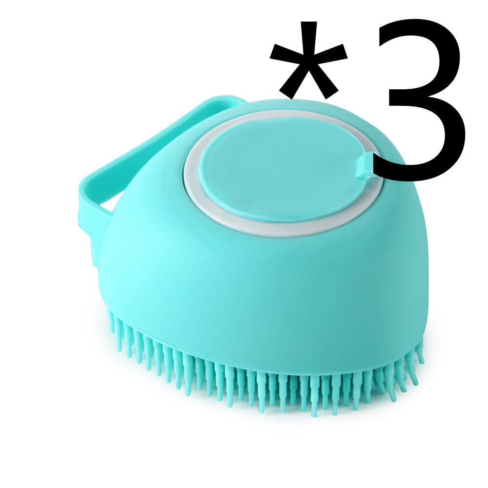 Silicone Dog Bath Massage Gloves Brush Pet Cat Bathroom Cleaning Tool Comb Brush For Dog Can Pour Shampoo Dog