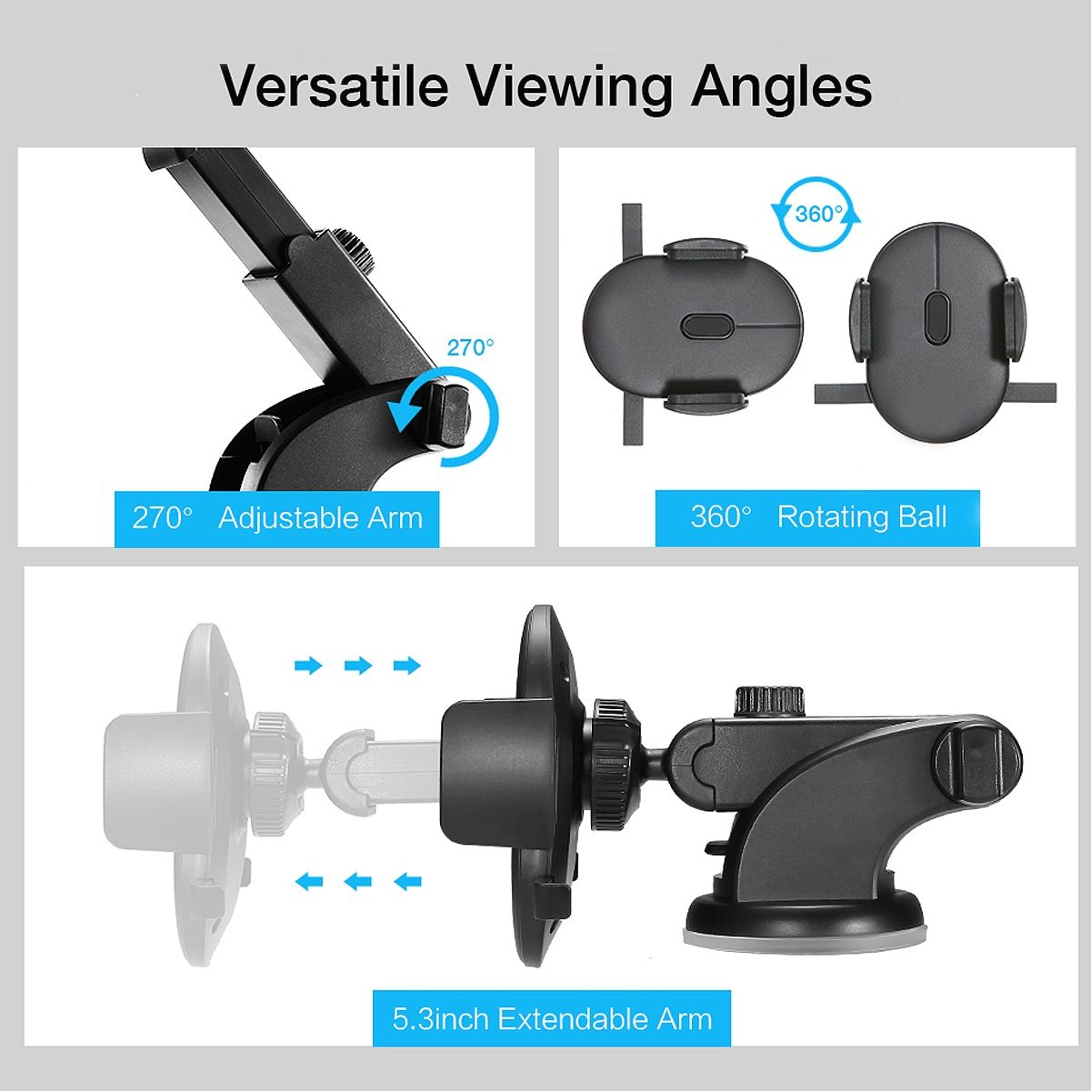 Car Phone Holder Dashboard Suction Cup Type