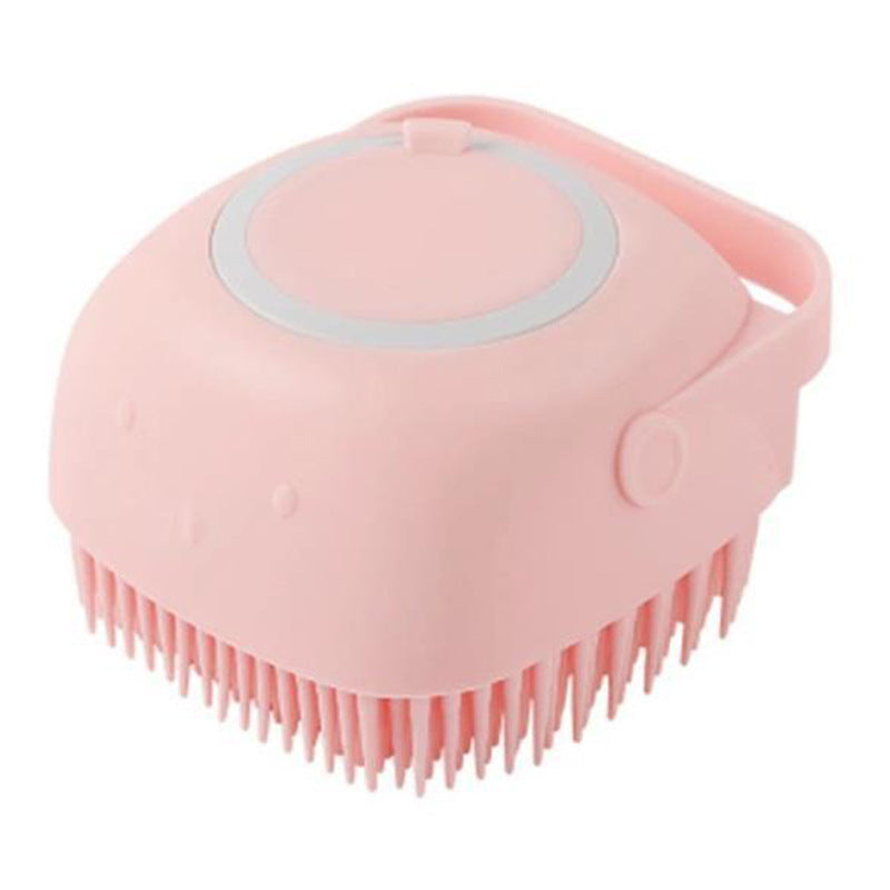Silicone Dog Bath Massage Gloves Brush Pet Cat Bathroom Cleaning Tool Comb Brush For Dog Can Pour Shampoo Dog