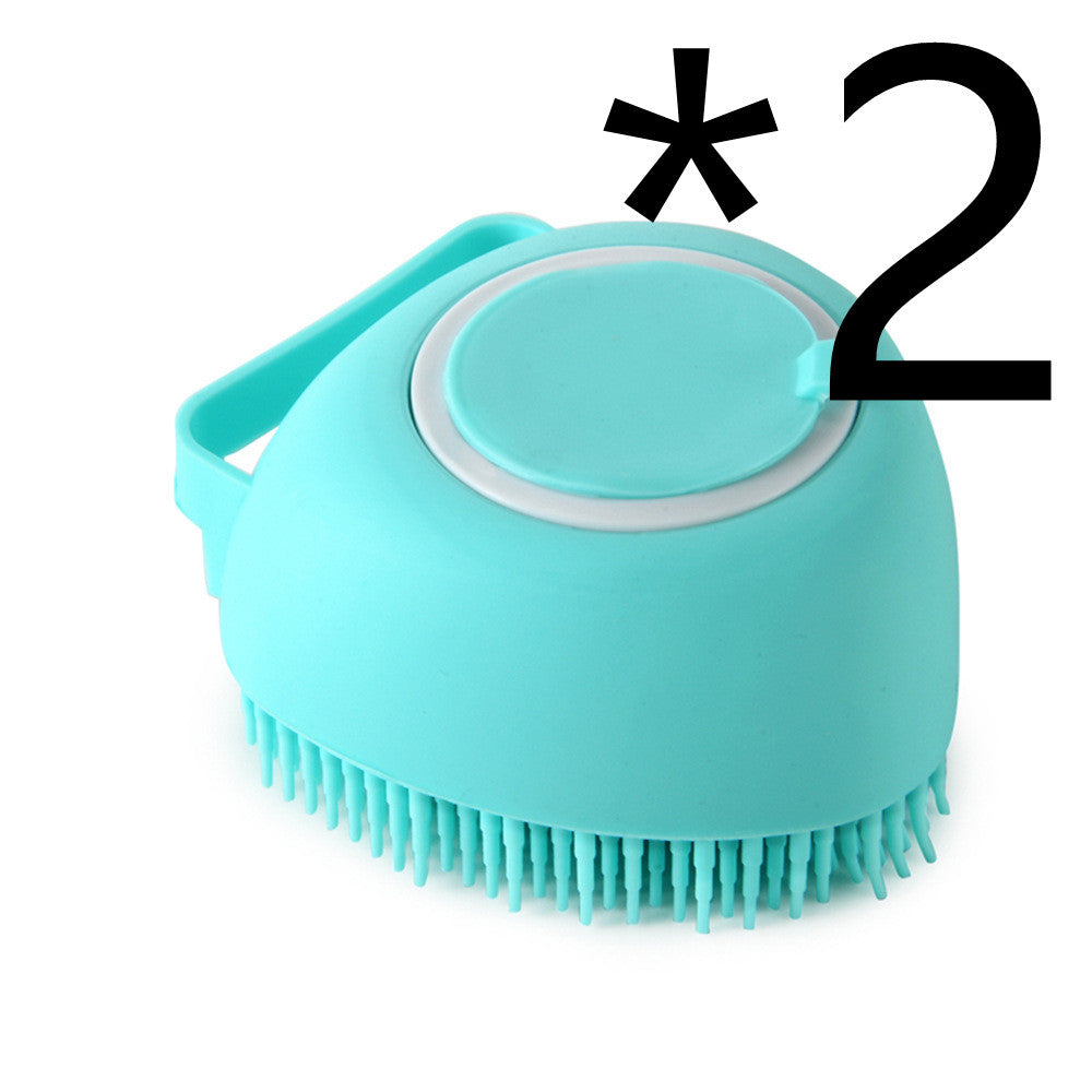 Silicone Dog Bath Massage Gloves Brush Pet Cat Bathroom Cleaning Tool Comb Brush For Dog Can Pour Shampoo Dog