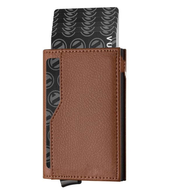 Rfid Blocking Automatic Leather Up Mininal Wallet