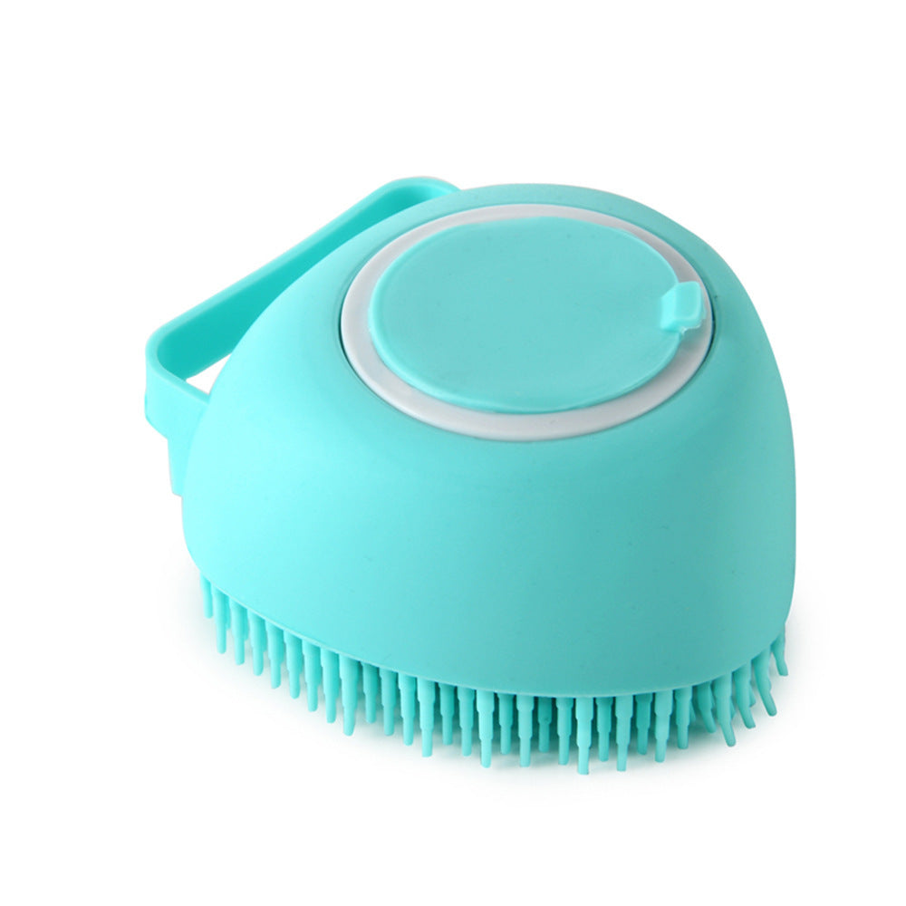 Silicone Dog Bath Massage Gloves Brush Pet Cat Bathroom Cleaning Tool Comb Brush For Dog Can Pour Shampoo Dog