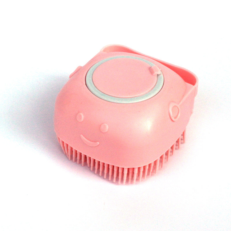 Silicone Dog Bath Massage Gloves Brush Pet Cat Bathroom Cleaning Tool Comb Brush For Dog Can Pour Shampoo Dog
