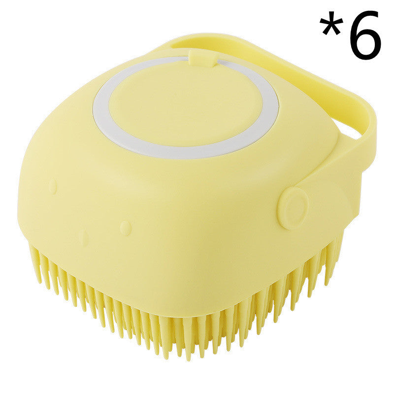 Silicone Dog Bath Massage Gloves Brush Pet Cat Bathroom Cleaning Tool Comb Brush For Dog Can Pour Shampoo Dog